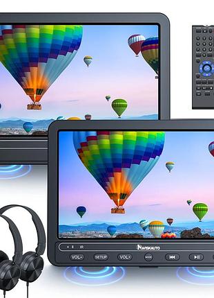 Naviskauto 2 портативних dvd-плеєра розміром 10,5 дюйма для автомобіля (1 програвач + 1 монітор)
