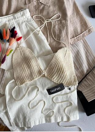 Вʼязаний топ ліф