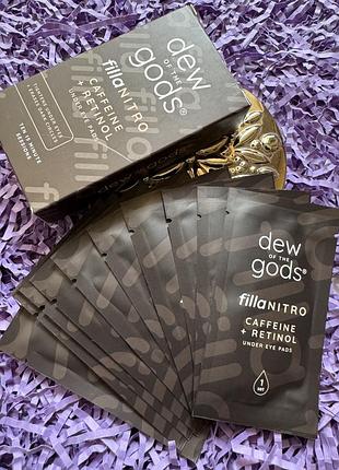 Патчі під очі з кофеїном і ретинолом dew of the oods filla nitro caffeine + retinol under eye pads