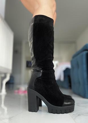 Замшеві ботфорти