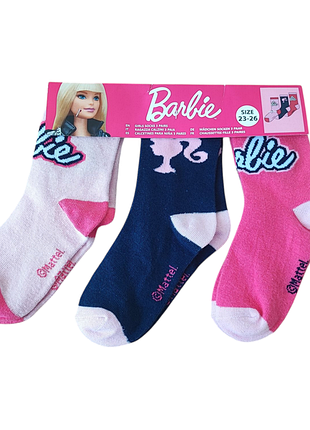 Набор детских носков для девочки (3 пары) barbie 23-26 разноцветный (25060712)