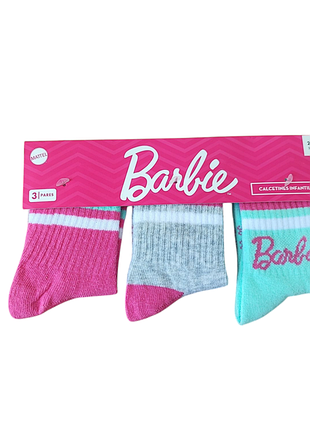 Набор детских носков для девочки (3 пары) barbie 23-26 разноцветный (25060711)