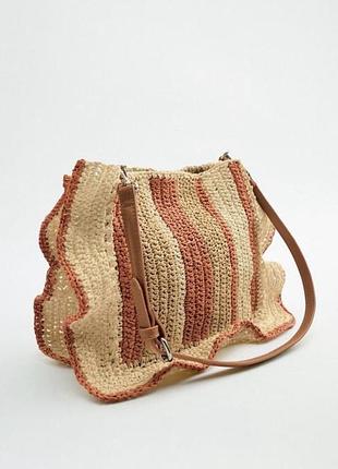 Сумка з рафііі плетена літня  zara