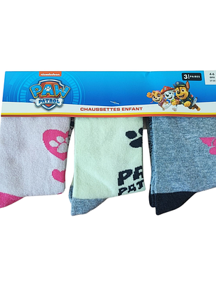 Набор детских носков для девочки (3 пары) paw patrol 27-30 разноцветный (25060713)