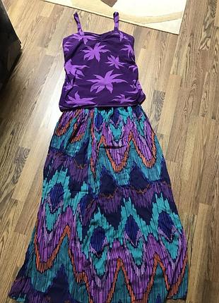 Костюм (юбка длинная  +майка) 48р