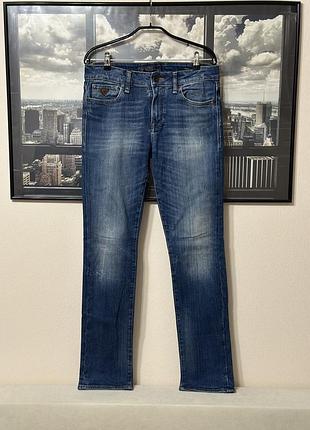 Приталені чоловічі котонові джинси guess w31/l31 slim/skinny fit