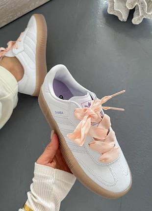 adidas gazelle silver green womens Womens ADIDAS Samba Trainers Peach main image 1