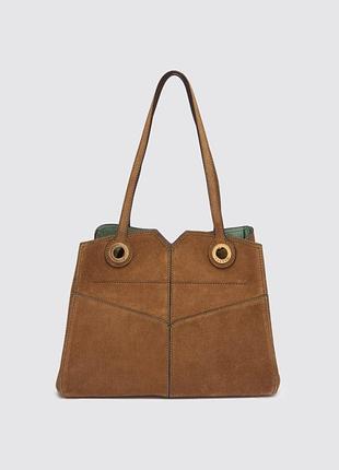 Коричнева сумка с замши sandro haley bag medium