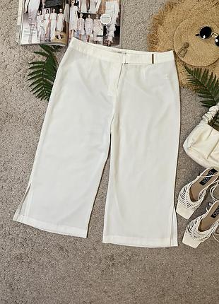 Легкі літні білі брюки капрі кюлоти №271/16