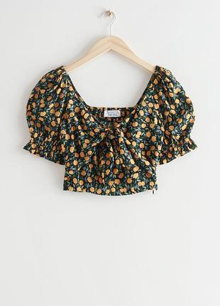 Топ & other stories front tie crepe crop top cos /40