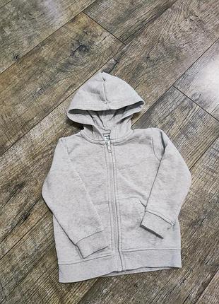 Толстовка, кофта на молнии утепленная, с начесом, dopo, dopo, р. 92, 2 года