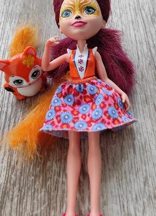 Куколка enchantimals энчантималс лисичка фелисити с питомцем