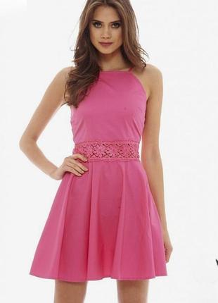 Хлопковое платье с кружевом