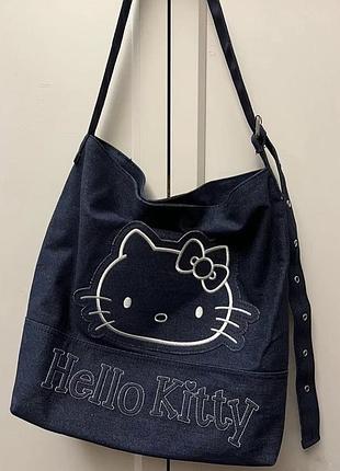 Сумка джинс hello kitty