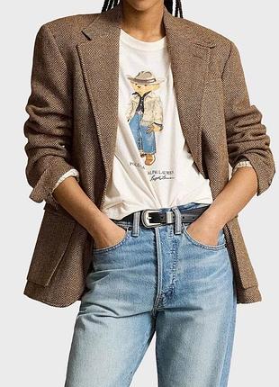 Оригінальні футболки ralf lauren polo bear білий колір