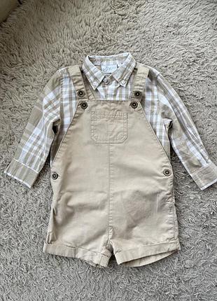 Святковий набір комплект одягу сорочка комбінезон 18-24 міс, 92 розмір