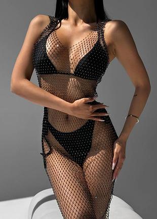 Сіточка прикрашена камінцями 🖤