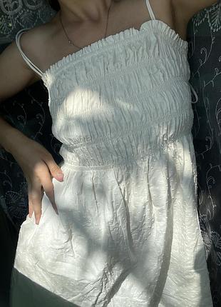 Платье молочное hm