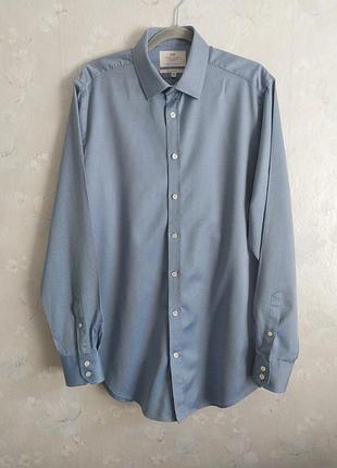 Мужская рубашка hawes &amp;curtis голубая, хлопок