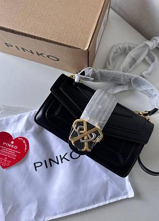 Сумка черная белая pinko пенко с коробкой и зазором