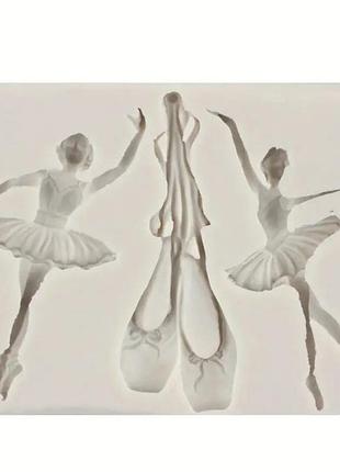 Молд силиконовый балерины и пуанты 104 на 81 мм серый