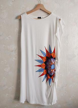 Жіноча сукня body flirt l-xl uk14-16, 48-50р., біла, трикотаж, бавовна