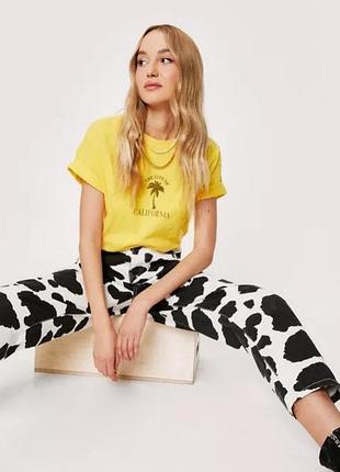 Nasty gal. товар привезен из англии. футболка оверсайз с надписью.