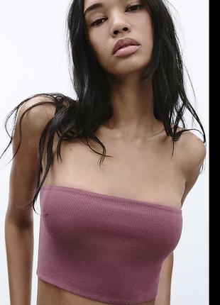 Новий рожевий топ бандо зара zara