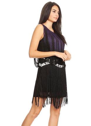 Платье комбинация с бахромой в стиле гетсби, мафия, чикаго, чарльстон 8 р от stella morgan