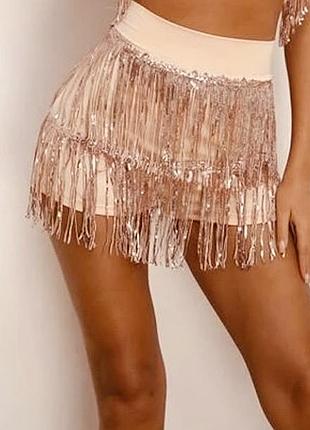 Шорти з бахромою shein