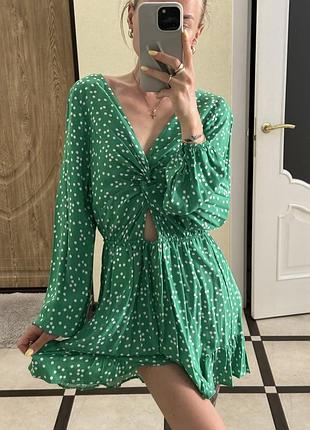 Літній яскравий ромпер в горошок, літній сарафан з шортиками, комбінезон