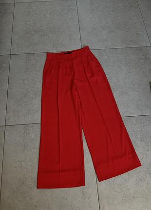 Широкие красные брюки палаццо клеш размер м vero moda