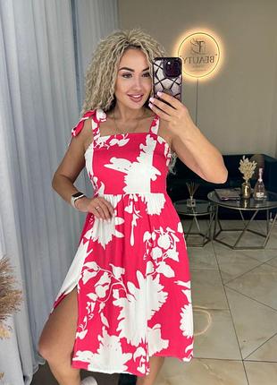 Женское летнее яркое сарафан Яркое платье штапель