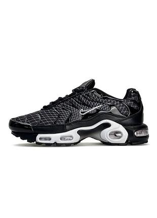 👟 чоловічі кросівки nike air max plus black white line  👟