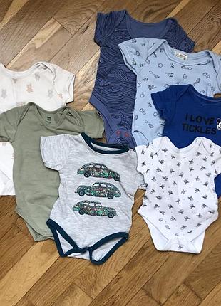 Набір боді короткий рукав на новонароджених