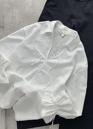 Блуза h&m бавовна з льоном. розмір л