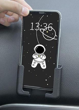 Универсальный держатель для телефона на липучке, крепление для телефона в машину (черный)