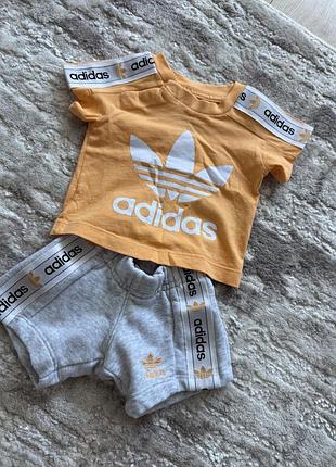 Літній дитячий костюм adidas 0-3 міс
