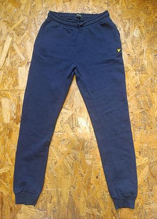 Котоновые утепленные на флисе оригинальные брюки lyle scott