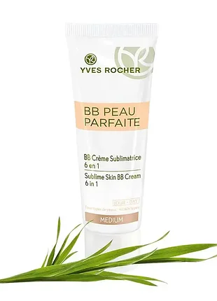 Вв-крем для обличчя бездоганна шкіра 6 в 1 натуральний бежевий yves rocher 50 мл