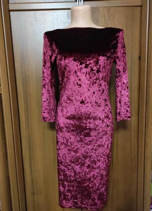 Платье с мраморного велюра