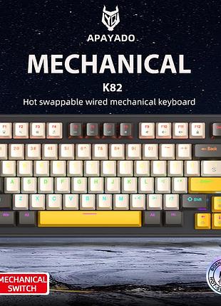 🔥 ігрова механічна клавіатура apayado k82 | glimmer | red switch | rgb