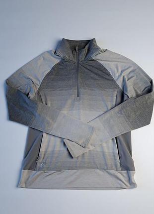 Жіночий спортивний пуловер adidas з градієнтним кольором та застібкою-блискавкою - сірий омбре