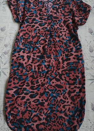 Платье миди свободного кроя лен с вискозой