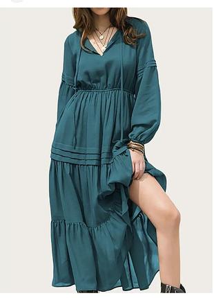 Сукня плаття довге в пол сарафан оверсайз великий розмір на пишні форми нарядне святкове шифонове