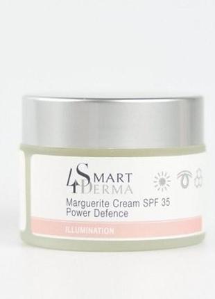 Передовий денний крем spf 35 з екстрактом маргаритки smart4derma illumination marguerite cream spf 35 power defence 50мл