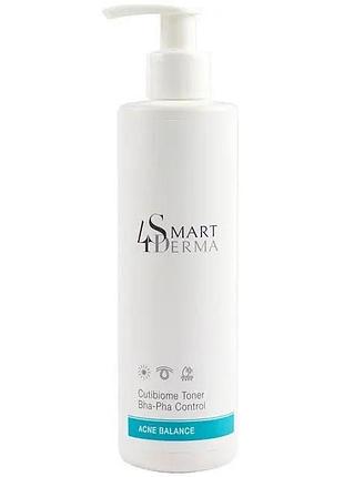 Себорегулюючий мультикислотний тонер smart4derma cutibiome toner bha-pha control 500мл