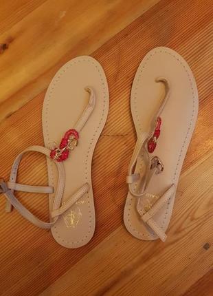 Греческие босножки-сандалии с красными омарами2 фото
