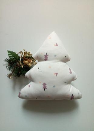 Текстильна ялинка подушка ялинка новорічний декор2 фото