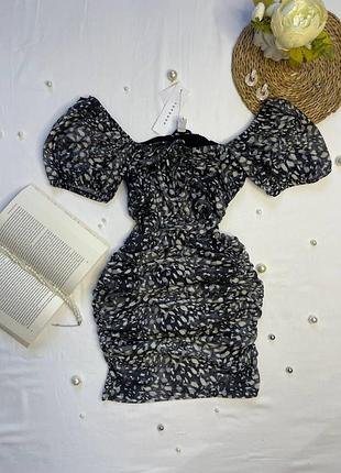 Платье мини с драпировкой topshop